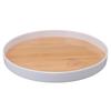 Food Tray Plastic Round 34cm Versatile Portable Serving Platter for Home Outdoor Picnics Nature