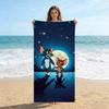 T-Tom a-and J-Jerry Starry Night Beach Towel Full Moon Water Reflection Print Quick Dry Towel Pool Camping Kids Teens Gift