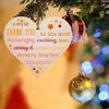 Wooden Heart Plaque Teacher Gift Heart Shape Hanging Decoration Thank You Gift for Teachers Nursery Preschool Childminder