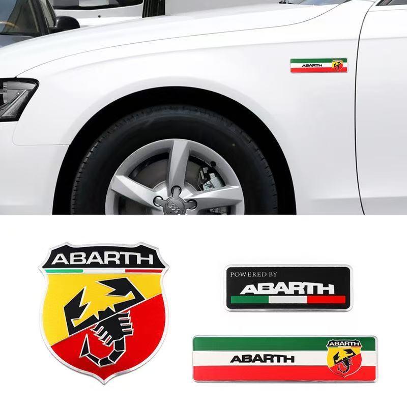 3D Aluminum Emblem Sticker Car Rear Trunk Fender Badge Decals for 500 124 Punto Ducato Palio Bravo Accessories