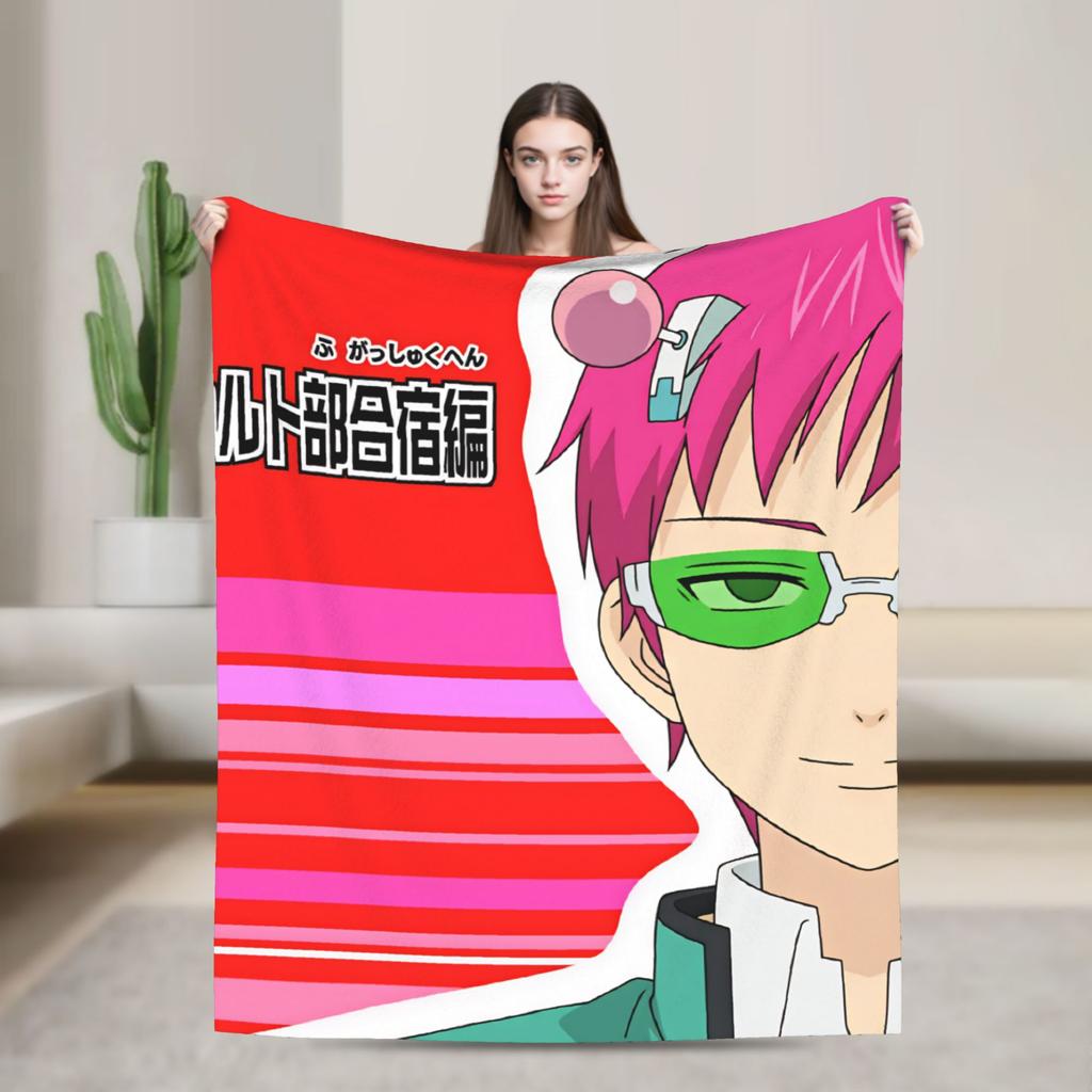 The Disastrous Life of Saiki K Super Soft Blanket Travel Plush Throw Blanket Fashion Home Decor Flannel Bedspread Sofa Bed Cover