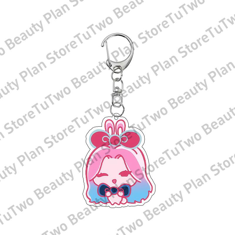 Q-Version Anime Cartoon ALIEN STAGE Acryl Schlüsselanhänger Kreativ MIZI SUA TILL Auto Rucksack Anhänger Charm Schmuck Fan Geschenke Spielzeug