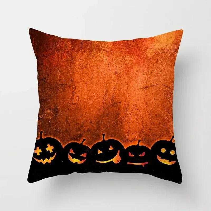 Halloween Horror Scarecrow Pattern Office Living Room Sofa Car Decorative Pillowcase