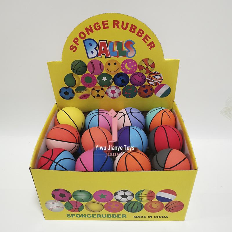 6cm Mini Rubber Basketball - High Elasticity Children's Toy Ball, Hollow Inflatable, Trendy Design