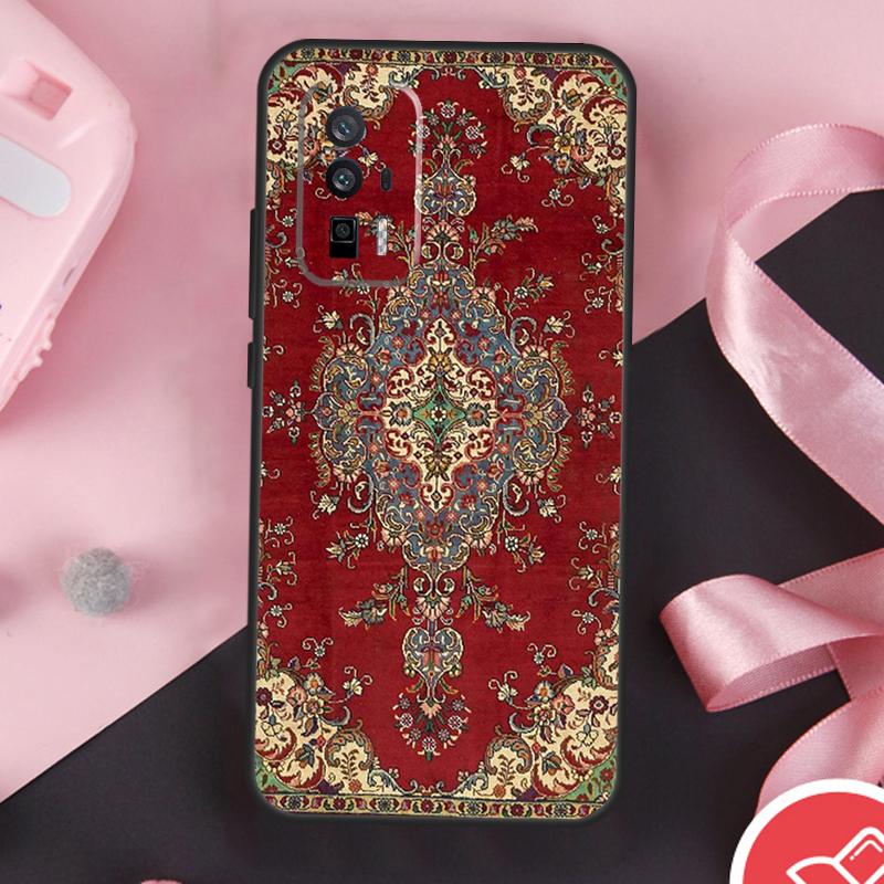 Persian Carpet Floral Pattern Case For POCO F6 Pro X6 X5 X3 F3 F5 M6 M5s Xiaomi 14 Ultra 12 13 Lite 11T 12T 13T Pro Cover