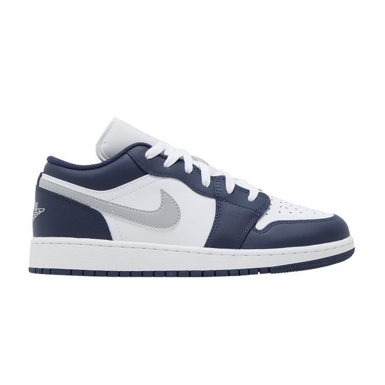 Jordan 1 Low Midnight Navy Wolf Grey (GS) 36