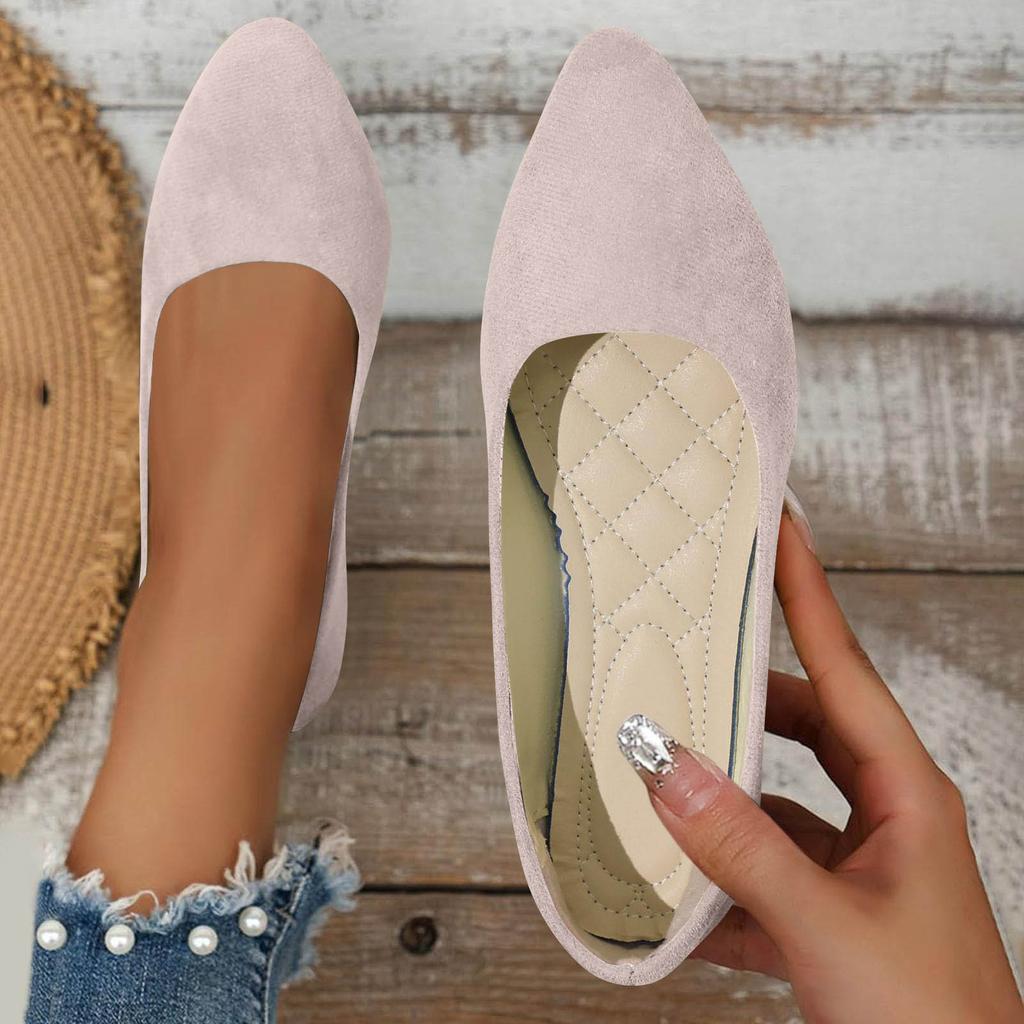 Women's Ballet Flats - Elegant Comfortable With Heel Balerina Shoes Summer Pointed Flat Shoes For Women