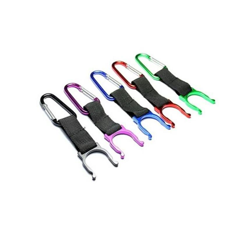 1PC Camping Carabiner Water Bottle Clip Hanging Buckle Hook Holder for Camping Hiking Survival Travel Outdoor Tools Random Color