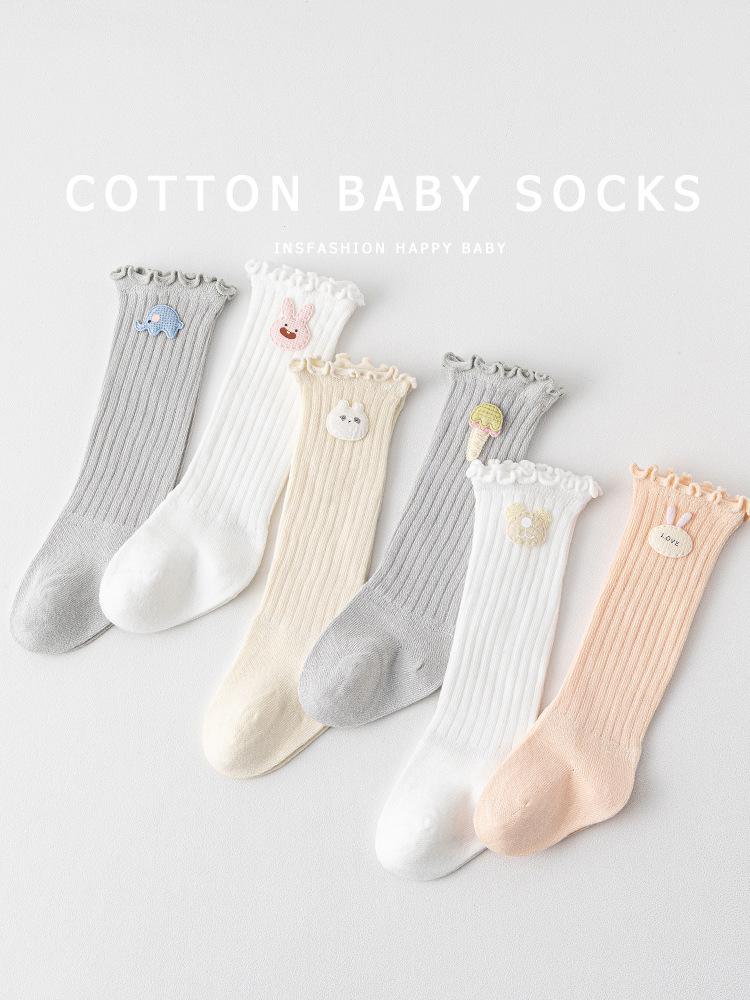 Infant & Toddler Cotton Leg Socks: Non-Binding, Long Tube, Unisex, 0-3 Years, All Seasons