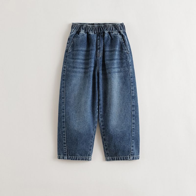 Mark Jenny Boys  Fashionable Versatile Denim Carrot Pants Children s Pants 2025 Spring New Style 551275 Light Blue 130