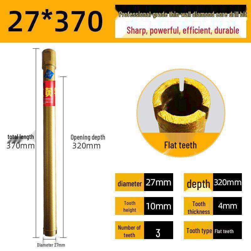 Diamond Core Drill Bit for Fast Drilling Steel Reinforced Concrete, Brick Walls, and Air Conditioner Installations.