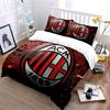 Set Biancheria da Letto Logo AC Milan Set Copripiumino Copripiumino Federe (1 * Copripiumino 2 * Federe, senza piumino)