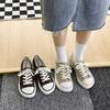 Damesko i lerret Dame Mote Sommer Casual Sneakers Student Fritidssko Høy Topp Dame Vulkaniserte Sko