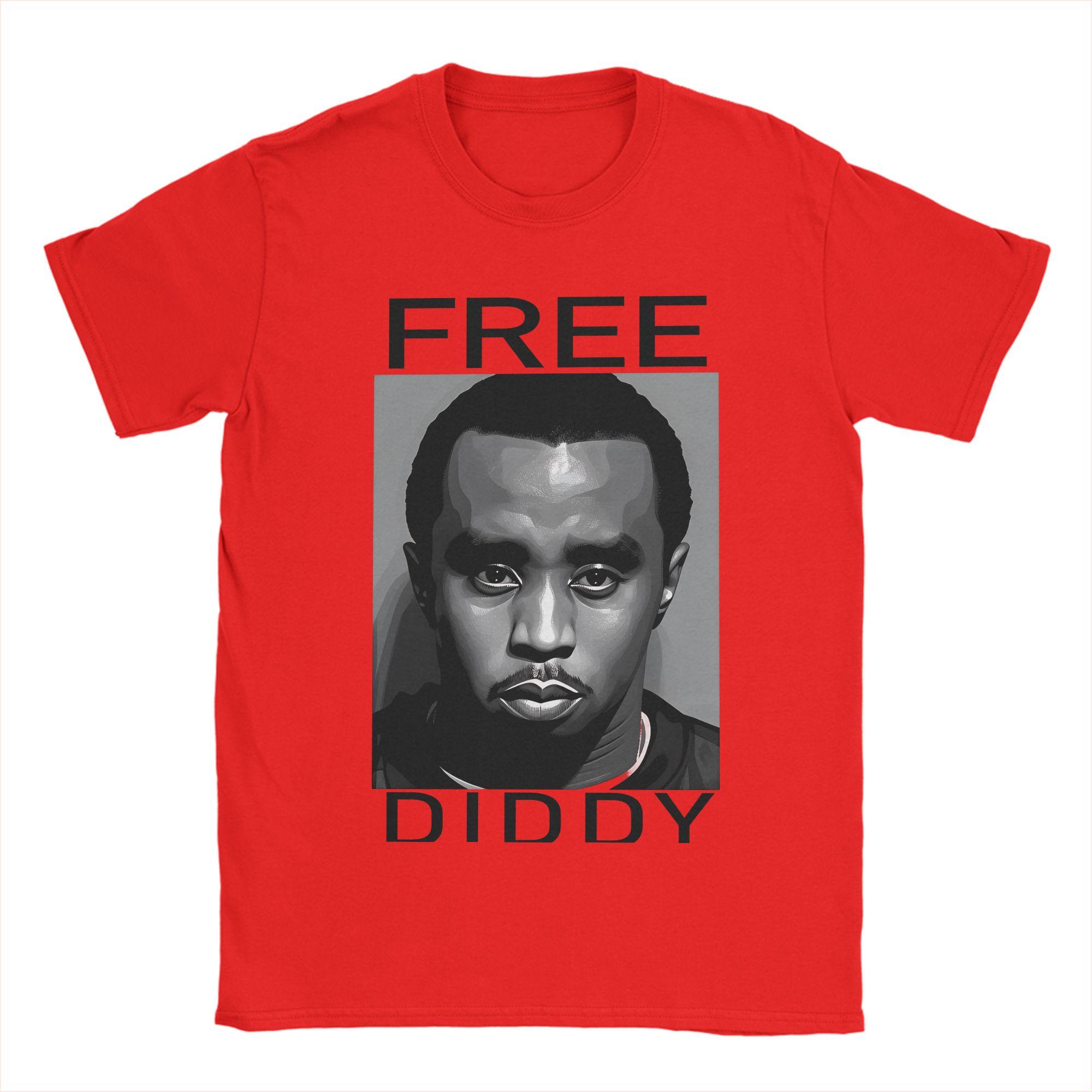 

2026 FREE DIDDY Men T Shirts Creative Tees Short Sleeve Round Neck TShirts 100 Cotton Plus Size Clothing S