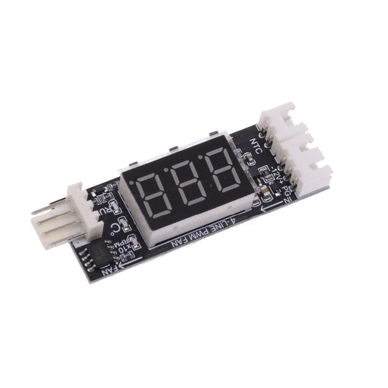 DC 12V 4 Wire PWM Fan Temperature Control Governor Temperature Speed Digital Display Support 3A Fan On/Off Control