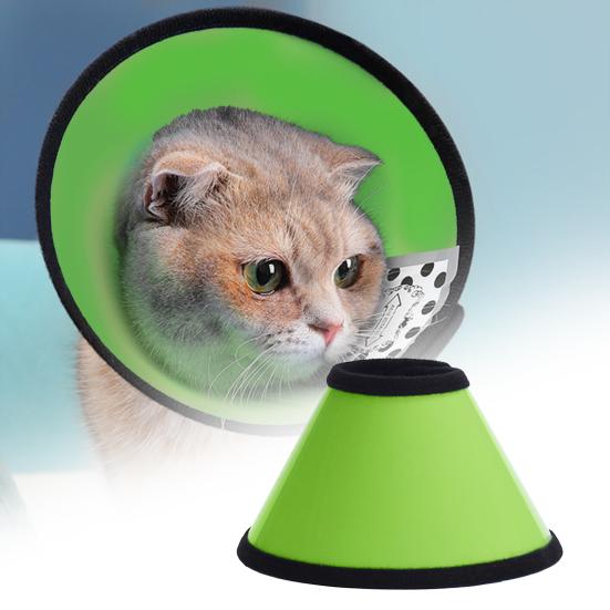 Pet Circle Solid Color Anti-licking Plastic Recovery Wound Protective Collar for Cat