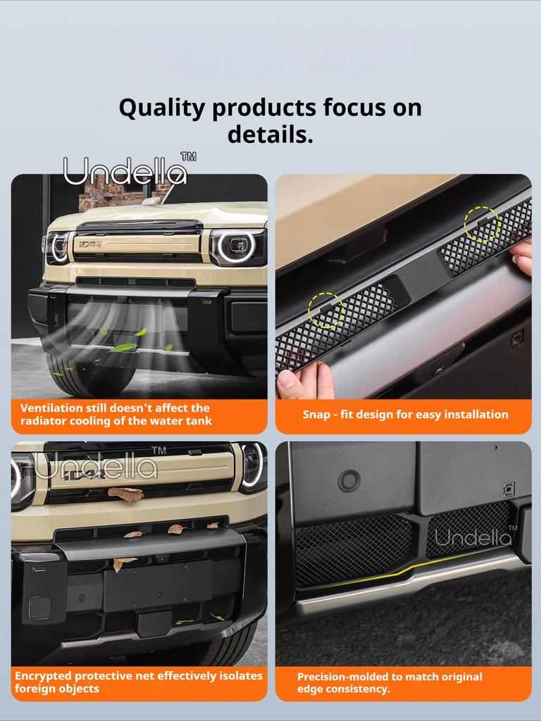For ICAUR V27 Esteo V27 2026 2027 Auto Parts Car Front Grille Insect Proof Net Radiator Condenser Protective Cover Accessories
