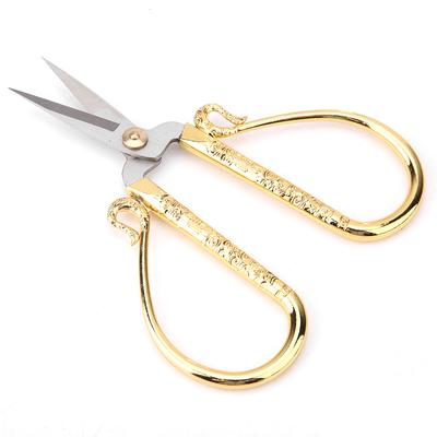 Stainless Steel   Stitch Scissors Vintage Sewing Shears Embroidery Tool (Gold)