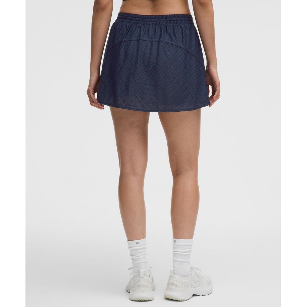 Lullulemon Textured Mesh High-Rise Tennis Skirt Clbl Clbl