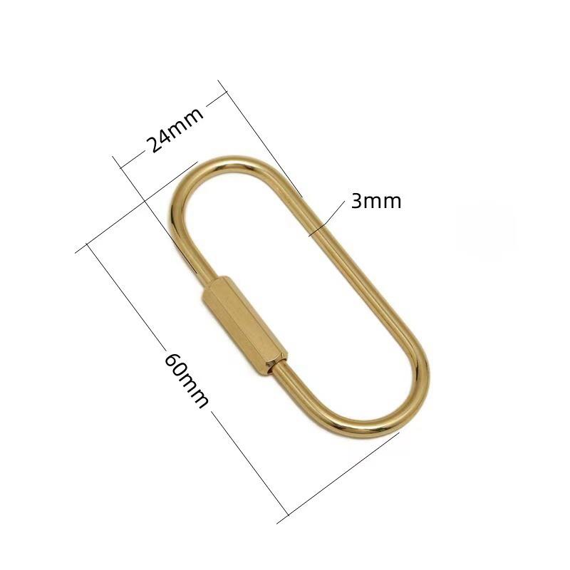 

Brass Keychain Minimalist Thread Buckle Screw Key Ring Retro Copper Creative Car Key Ring