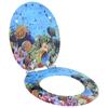 Soft Close Toilet Seat Set 2 pcs Deep Ocean Blue 44 x 38 cm