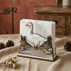 Practical Housewarming Gifts for New Home Rustic Wooden Napkin Holder Octopus/Bird/Goose/Turtle/Black Bear/Elephant Pattern Compact Tissue