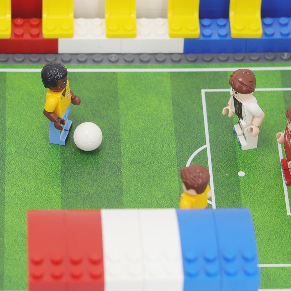 Small Particle Scene Building Block Football Field Boys Sports Stadium Assembly Assembly Toy Batch