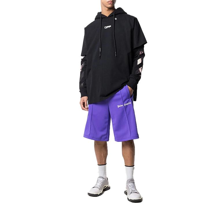 Off-White Ss20 Back Print Religious Motif Layered Hoodie Men Hoodie Black OMAB033S201850041088