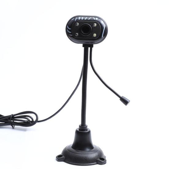 Home Webcam USB2.0 Night Vision Video Recording Camera with Mic for Laptop PC