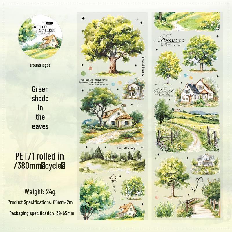 Ketchup Plant Landscaping Tape: Fresh, Cute, PET Material for Children's DIY Collage and Journaling.