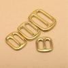 Solid Brass Tri Glides Slide Buckle Rectangle/Square Adjuster Buckle For Leather Craft Bag Shoulder Strap Belt Webbing