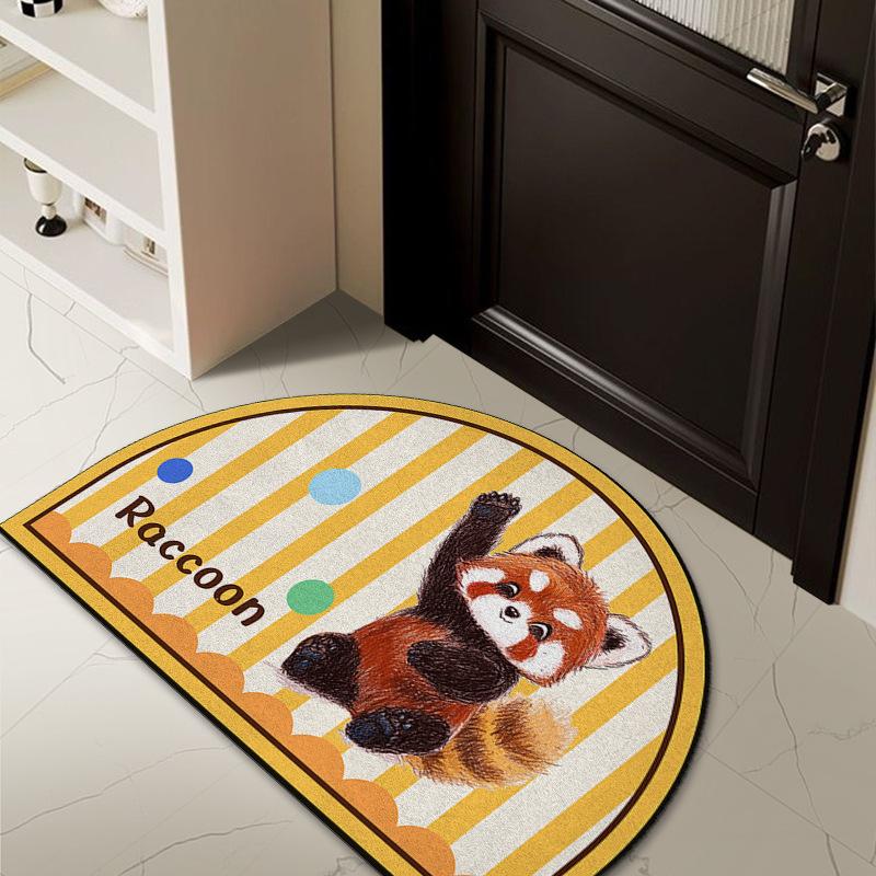 Kreskówkowa jedwabna mata podłogowa na drzwi wejściowe, domowa mata na drzwi wejściowe, mata na brud na drzwi, zewnętrzna odporna na brud, usuwająca kurz, dywan, który można dopasować