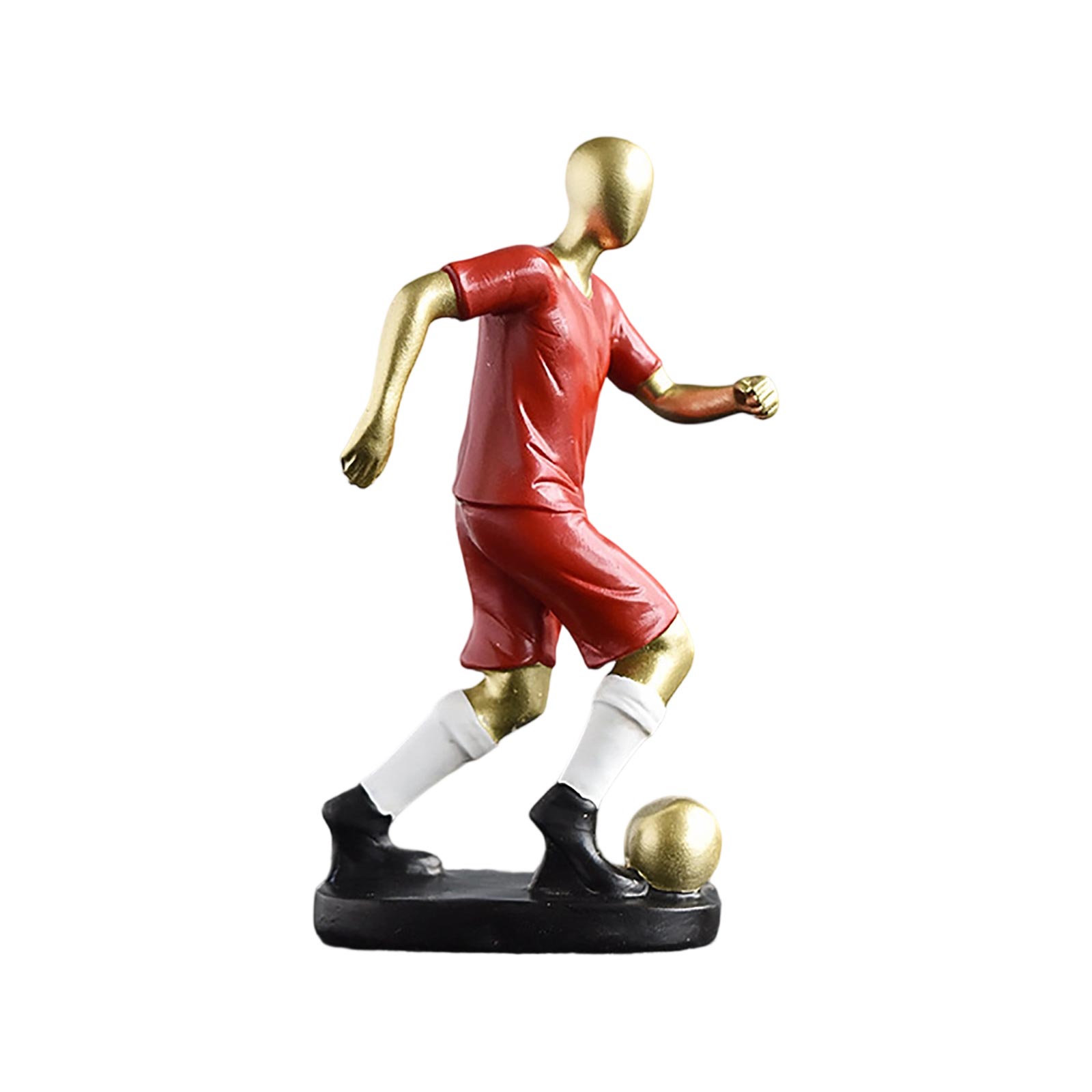 

Football Player Figure Resin Craft Statue Ornaments Abstract Ball Memorial Sculpture Decoration One Size
