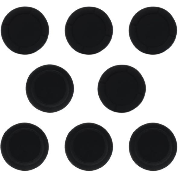 8PCS Thumb Grip Cover Black Analog Stick Cap Silicone Joystick Repair Parts for Game Console