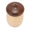 Acorn Shaped Toothpick Container 8cm Height Rounded Structure Eco Friendly Wood Toothpick Holder for Office Restaurant