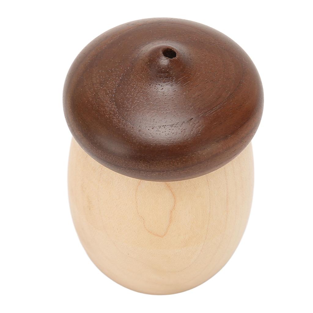 Acorn Shaped Toothpick Container 8cm Height Rounded Structure Eco Friendly Wood Toothpick Holder for Office Restaurant