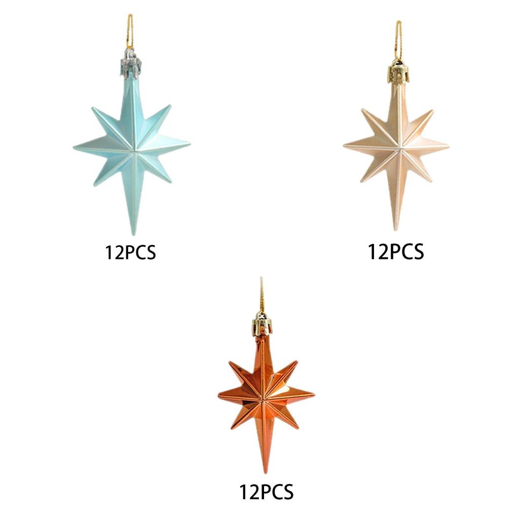 12Pcs Christmas Star Ornaments Nordic for Window Walls Christmas Stockings