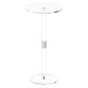 Acrylic Drink Table, Clear End Table Round Top with Solid Post, Modern Acrylic Cake Table Stand, Transparent Side Desk for Coffee, Drink, Food, Snack,