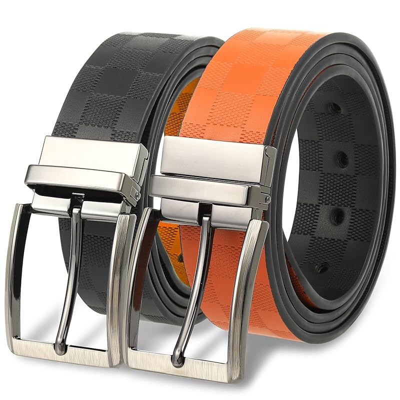 

[Loyaly] belt men s reversible business genuine leather leather black gentleman Fashionable casual Large size rotary belt adjustable length With gift