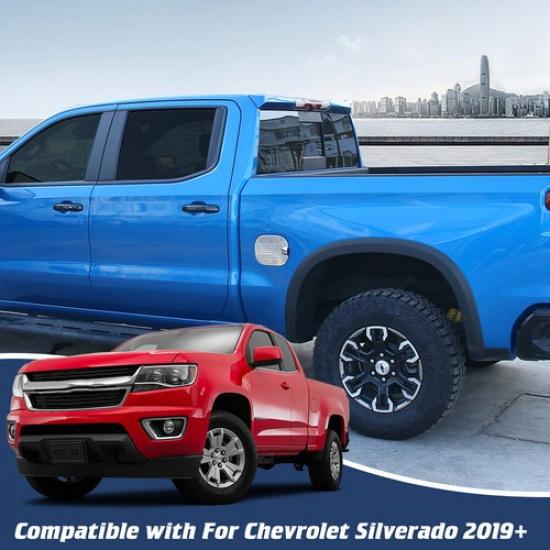 Chrome Door Fuel Filler Tank Gas Cover Trim For Chevy Silverado 1500 -2024