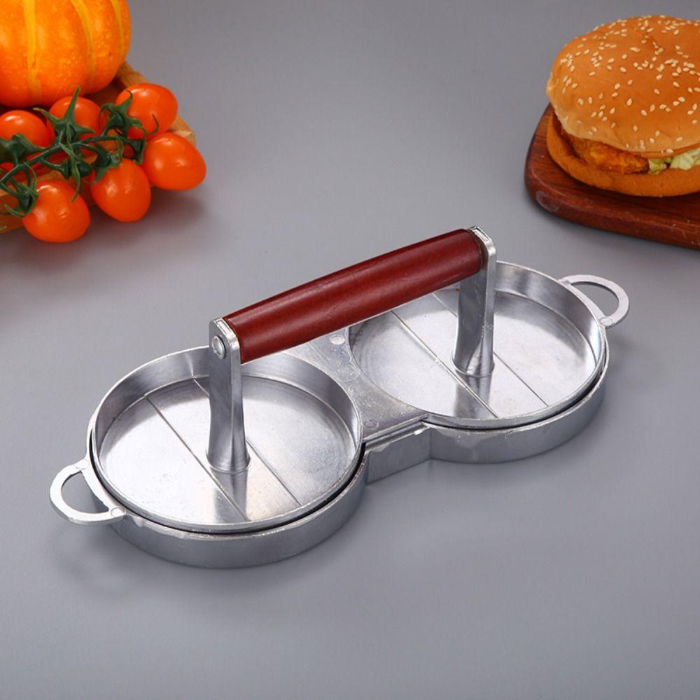 

Round Hamburger Patty Maker Mold Non-Stick Burger Meat Press Manual Meat Pie Press Mold Rice Ball Single-Head