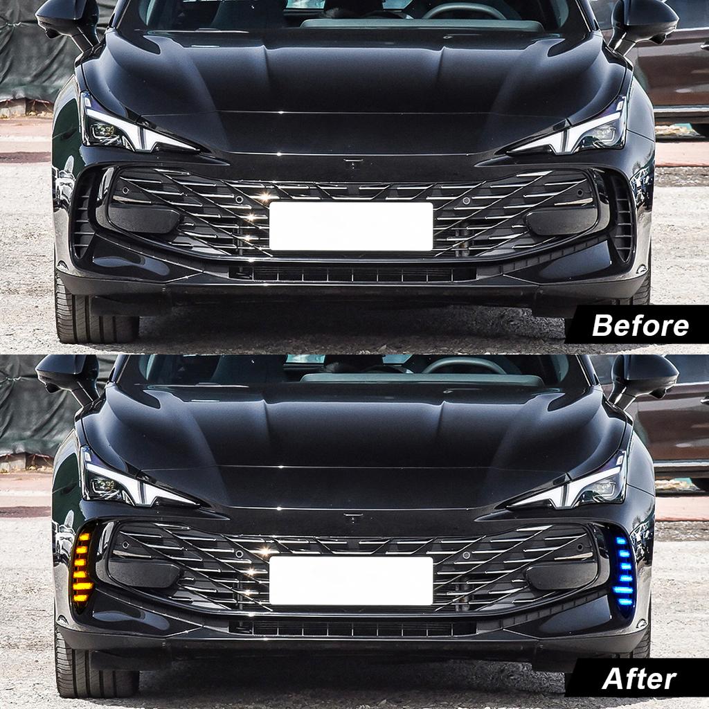 For MG MG7 2025 2025 Morris Garages LED Daytime Running Lights DRL Fog Lamps Turn Signal White Yellow Blue Car Accessories 12V