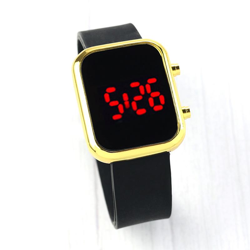 Silicone Button Electronic Watch Men'S Fashion Trend Electronic Led Student Watch