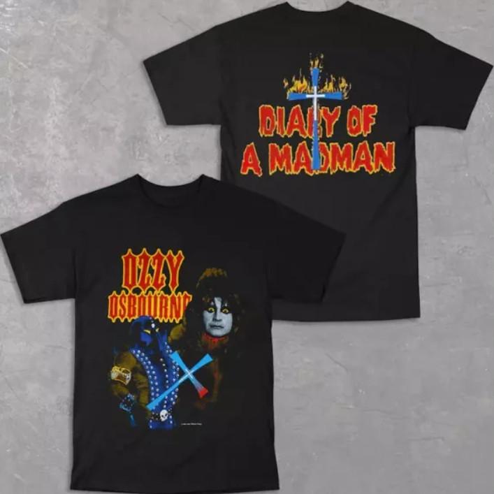Ozzy Osbourne Diary Of A Madman Vintage 80#039s Tour 2 Side TShirt Unisex T-Shirt XXXL