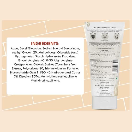 The Skin Story Aqua Fresh Tiefenreinigendes Gesichtswaschgel Mit Präbiotika & Gurkenextrakt Paraben- & Sulfatfrei, Gelbasiert 100ml