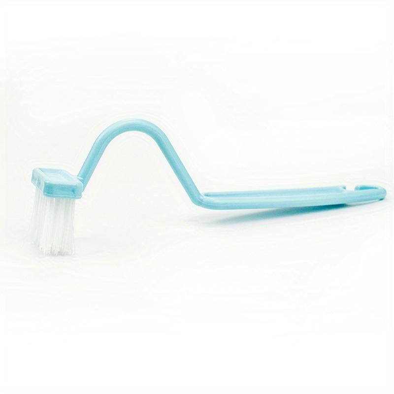 Ergonomic Pink V-Shaped Toilet Brush - Wall-Hanging, Manual, No-Scrub Design for Efficient Corner Cleaning In Bathrooms, Durable Plastic