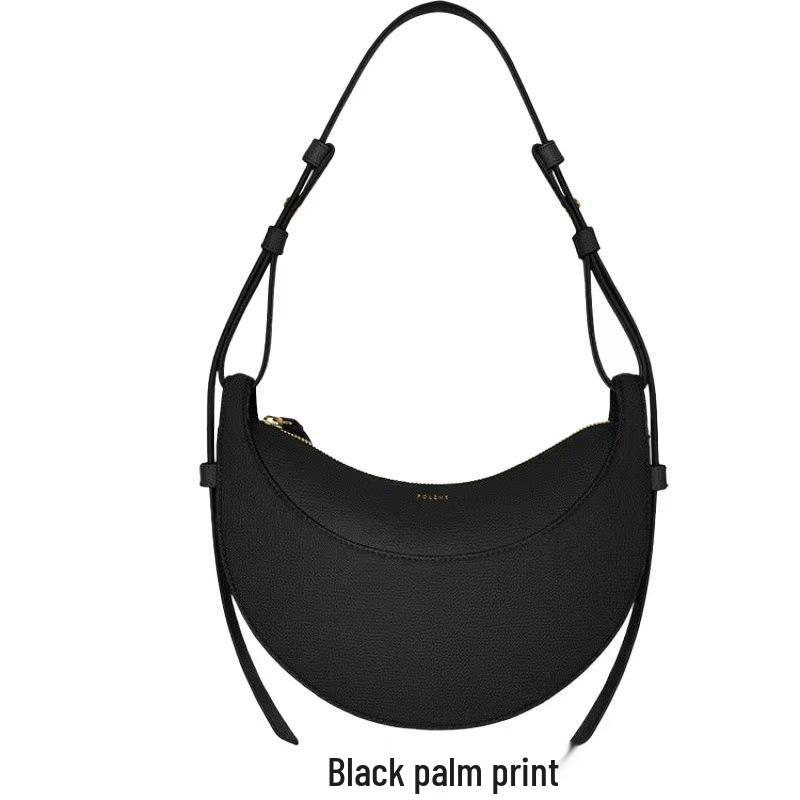 Polene Echtes Leder Halbmond-Satteltasche - Vielseitige Französische Crossbody- und Umhängetasche