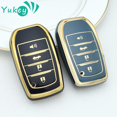 For Toyota Camry Highlander Corolla Crown Prado GR 86 Reiz 2015 2016 Accessories 4 Buttons TPU Car Key Case Bag Shell