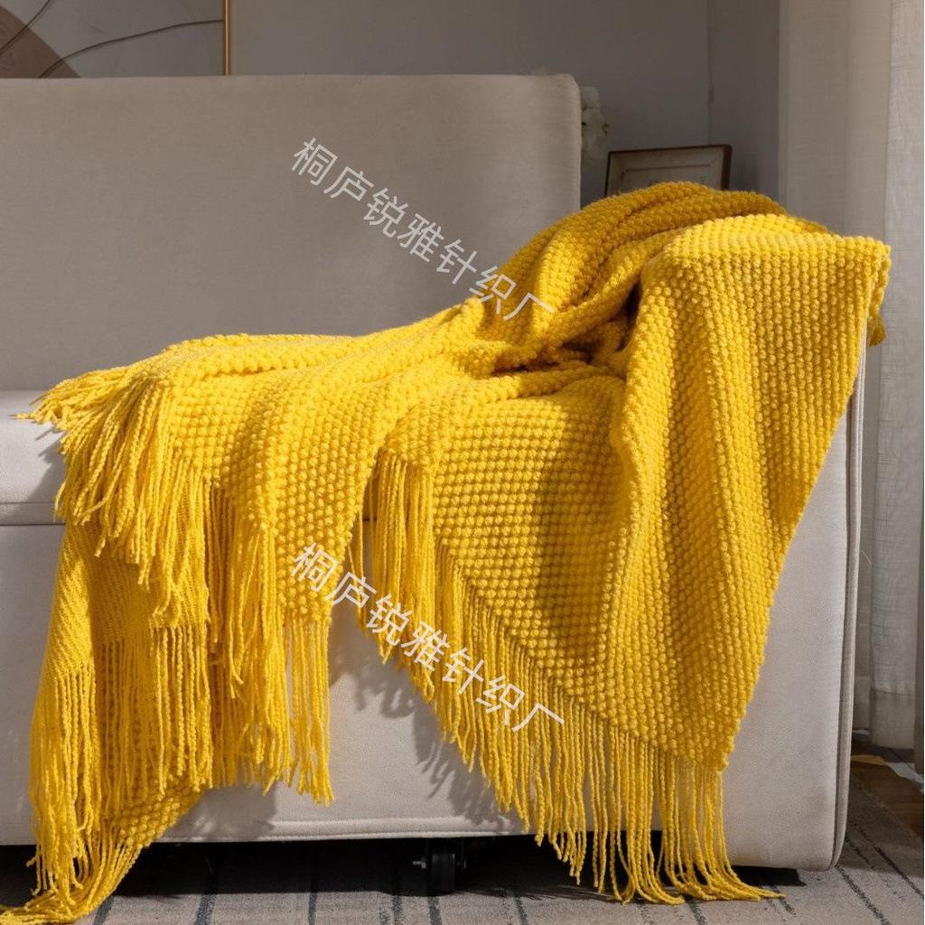 Simple Style Decorative Wool Blanket for Home or Sofa Use