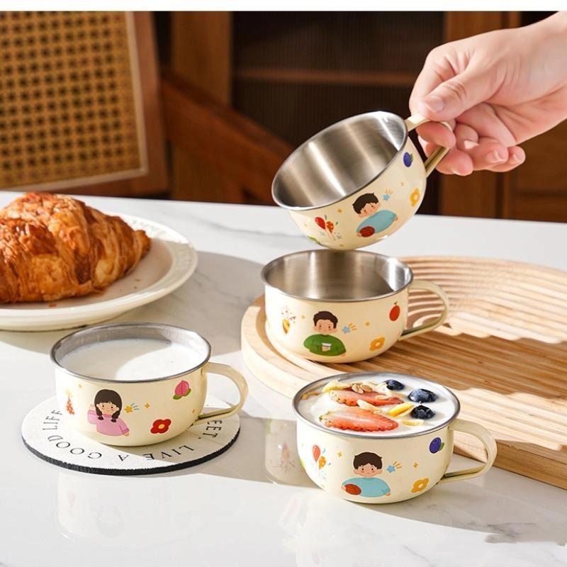 80/220ml Stainless Steel Water Cup Mug | Anti Scalding Milk Coffee Cup Mini Cute Drinking Mug Coffee Cup For Kids